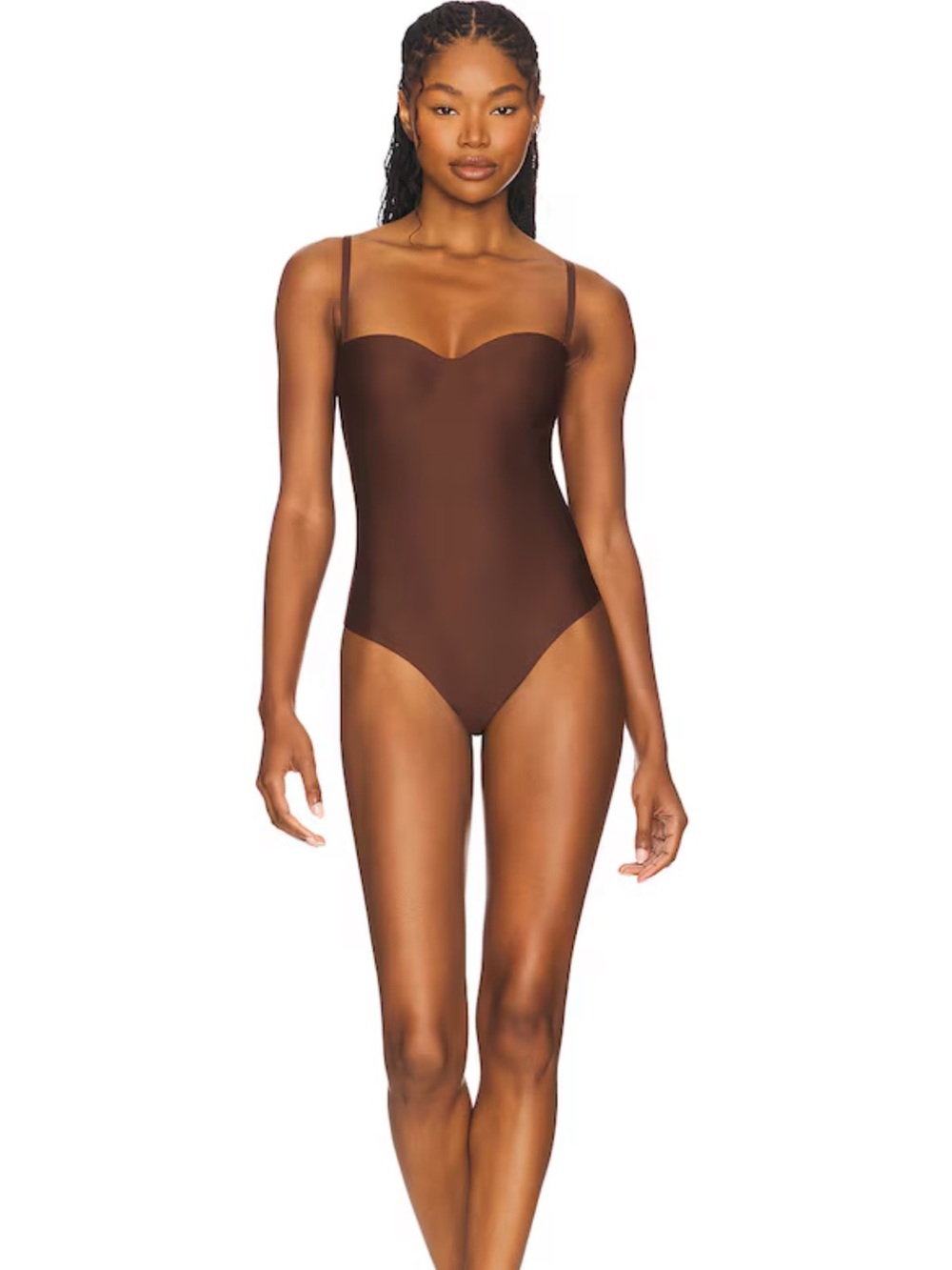 SKIMS Body Molded Underwire Bodysuit in Cocoa Sz L